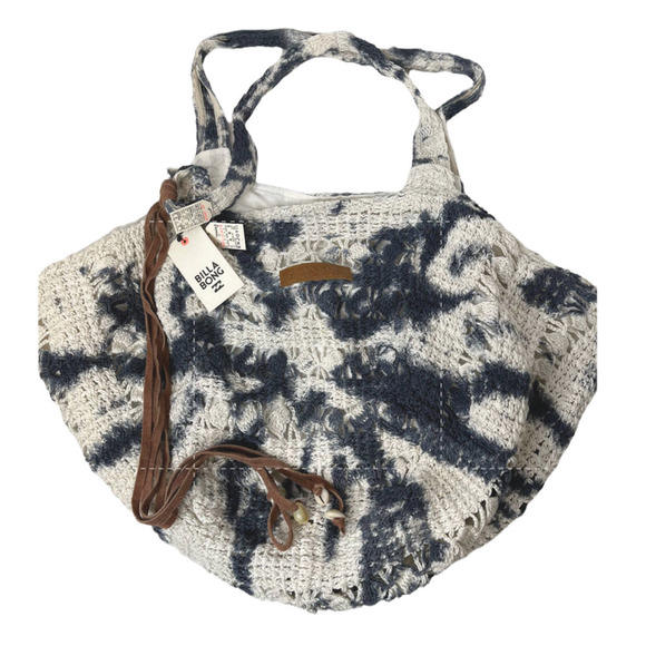 NWT Billabong Hippie Dream Catcher Tie Dye Crocheted Beach Boho Purse Tote Bag - Picture 1 of 9